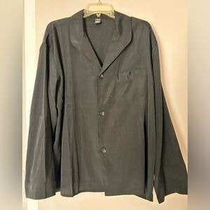 Murano Men's Silk Black Lounge Jacket+Pants Set